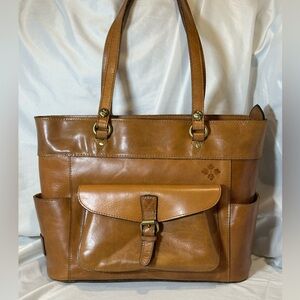 Patricia Nash Large Brown Leather Tote Bag